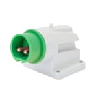 GEWISS - SPINA FISSA DA PARETE A 90° - IP44 - 2P 16A 20-25V e 40-50V 50-60HZ - VERDE - 4H - CABLAGGIO A VITE