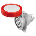 GEWISS - PRESA FISSA DA INCASSO A 10° HP - IP66/IP67 - 3P+T 32A 380-415V 50/60HZ - ROSSO - 6H - CABLAGGIO RAPIDO