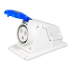 GEWISS - PRESA FISSA DA PARETE A 90° - IP44 - 2P+T 32A 200-250V 50/60HZ - BLU - 6H - CABLAGGIO A VITE