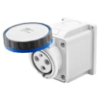 GEWISS - PRESA FISSA DA PARETE A 10° - IP67 - 2P+T 63A 200-250V 50/60HZ - BLU - 6H - CABLAGGIO A VITE