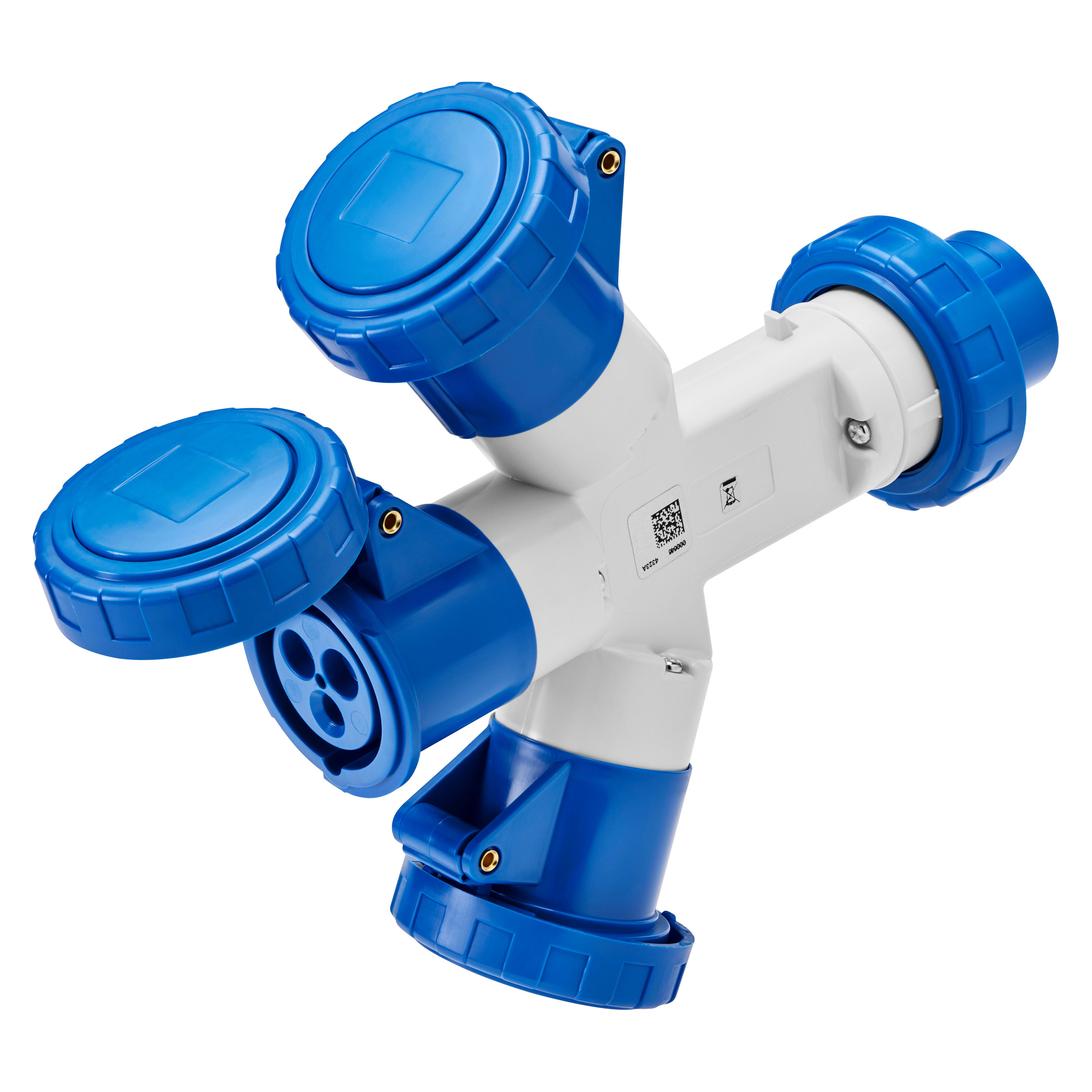 GEWISS - MOLTIPLICATORE MOBILE 3 USCITE IP67-SPINA 16A-3 PRESE 2P+T 230V 50/60HZ-BLU-6H