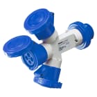 GEWISS - MOLTIPLICATORE MOBILE 3 USCITE IP67-SPINA 16A-3 PRESE 3P+N+T 230V 50/60HZ-BLU-9H