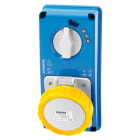 GEWISS - PRESA FISSA INTERBLOCCATA VERTICALE - AUTOMATIKA - MT 6KA CURVA C - SENZA FONDO - 2P+T 32A 100-130V - 50/60HZ 4H - IP67