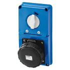 GEWISS - PRESA FISSA INTERBLOCCATA VERTICALE - SENZA FONDO - CON BASE PORTAFUSIBILI - 3P+T 63A 480-500V - 50/60HZ 7H - IP67