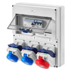 GEWISS - COMBIBLOC DBO - DA PARETE - 2 PRESE 2P+T 16A + 1 PRESA 3P+T 16A - IP55