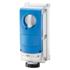GEWISS - PRESA FISSA INTERBLOCCATA VERTICALE - CON FONDO - SENZA BASE PORTAFUSIBILI - IMPIEGHI GRAVOSI - 3P+T 63A 480 - 500V - 50/60HZ 7H - IP66