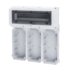 GEWISS - BASE MODULARE CON PANNELLO FINESTRATO GUIDA DIN 1 - 3 PRESE 16/32A / SELV-18 MOD.EN50022