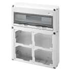 GEWISS - Q-DIN 20 MODULI - 4 FLANGE IB ORIZZONTALI 16/32A CBF IP44 - IP65