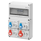 GEWISS - Q-DIN 14 DBO - 4 PRESE INTERBLOCCATE ORIZZONTALI SBF - IP44