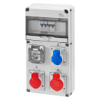 GEWISS - Q-DIN 10 DBO - 3 PRESE IEC 309 - 1 PRESA CIVILE IT/DE - IP44