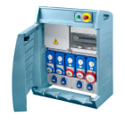 GEWISS - Q-BOX 4 - CON MORSETTIERA - CABLATO - 4 PRESE STANDARD TEDESCO 16A + 2 2P+T 16 A + 2 3P+T 16A + 1 3P+N+T 16 A - IP55