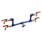 GEWISS - QMC16/63/63X - KIT IDRICO CON RUBINETTI LUCCHETTABILI - 4 RUBINETTI A SFERA
