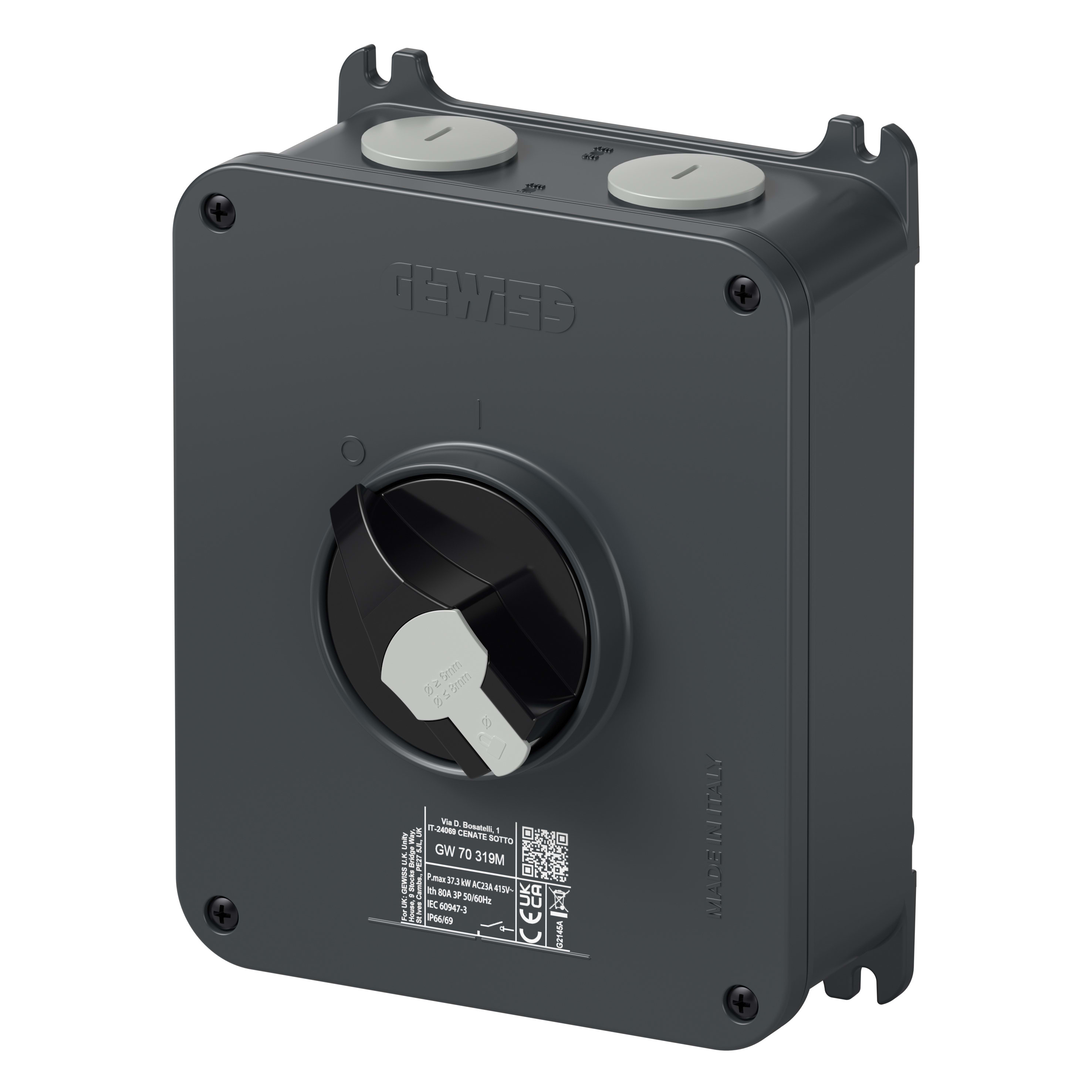GEWISS - INT.SEZ.ROT.HP CASS. ALL.80A 4P COMANDO
