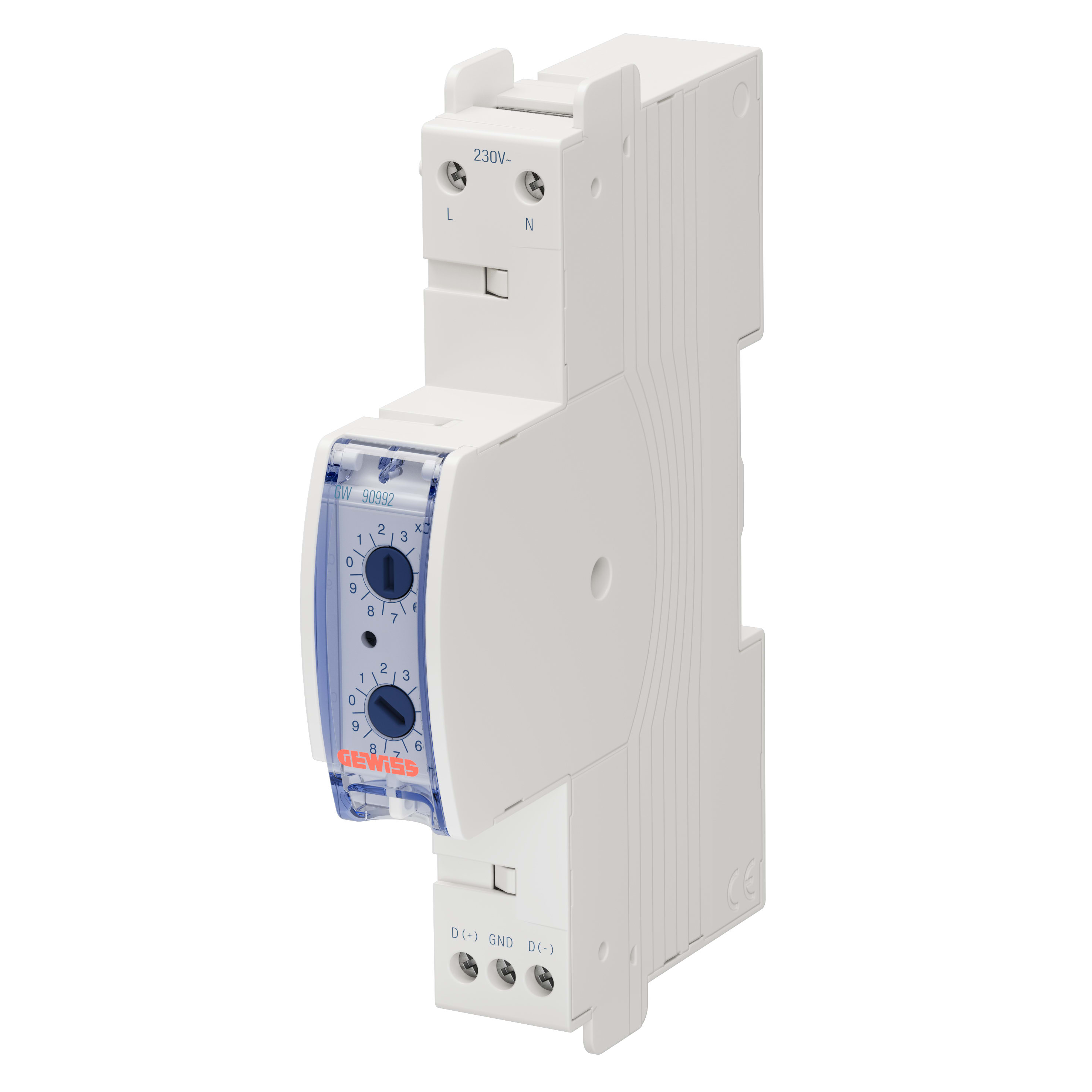 GEWISS - MODULO INTERFACCIA DI COMUNICAZIONE BUS RS485 - PER RESTART AUTOTEST 2/4 POLI/RESTART RM PRO 4 POLI - 1 MODULO EN 50022