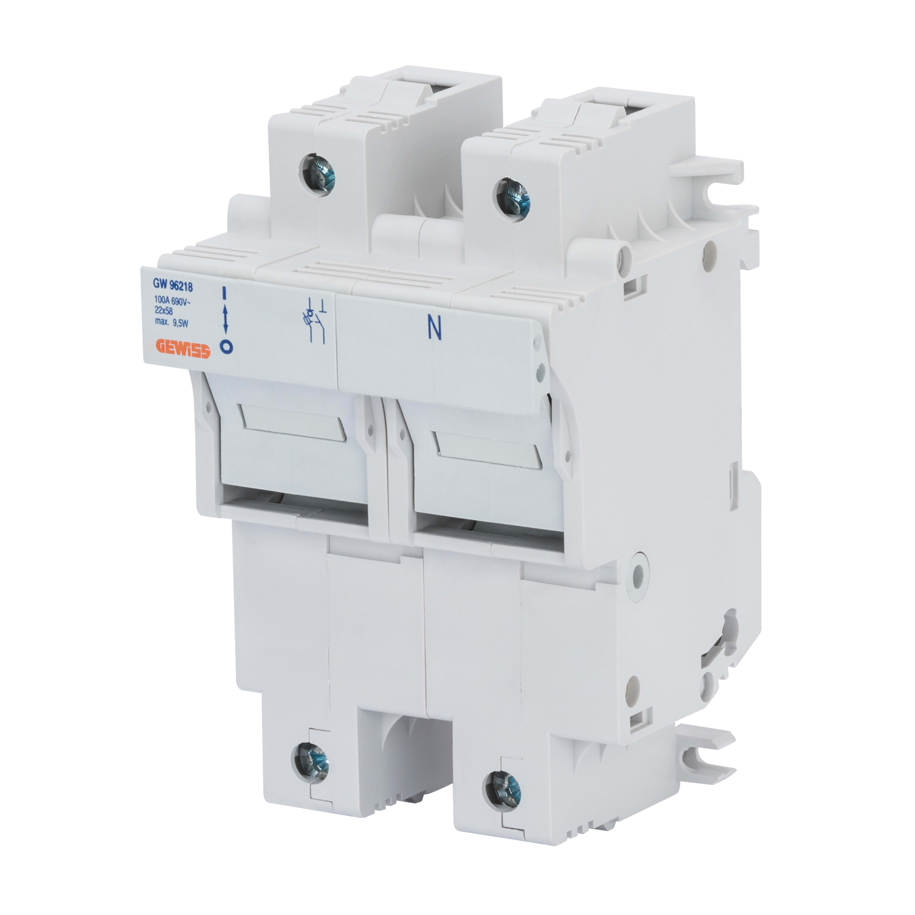 GEWISS - PORTAFUSIBILE SEZIONABILE - 1P+N 22X58 690V 100A - 4 MODULI