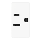 GEWISS - PRESA 2P+T 15A 125V STD AMERICANO BIANCO