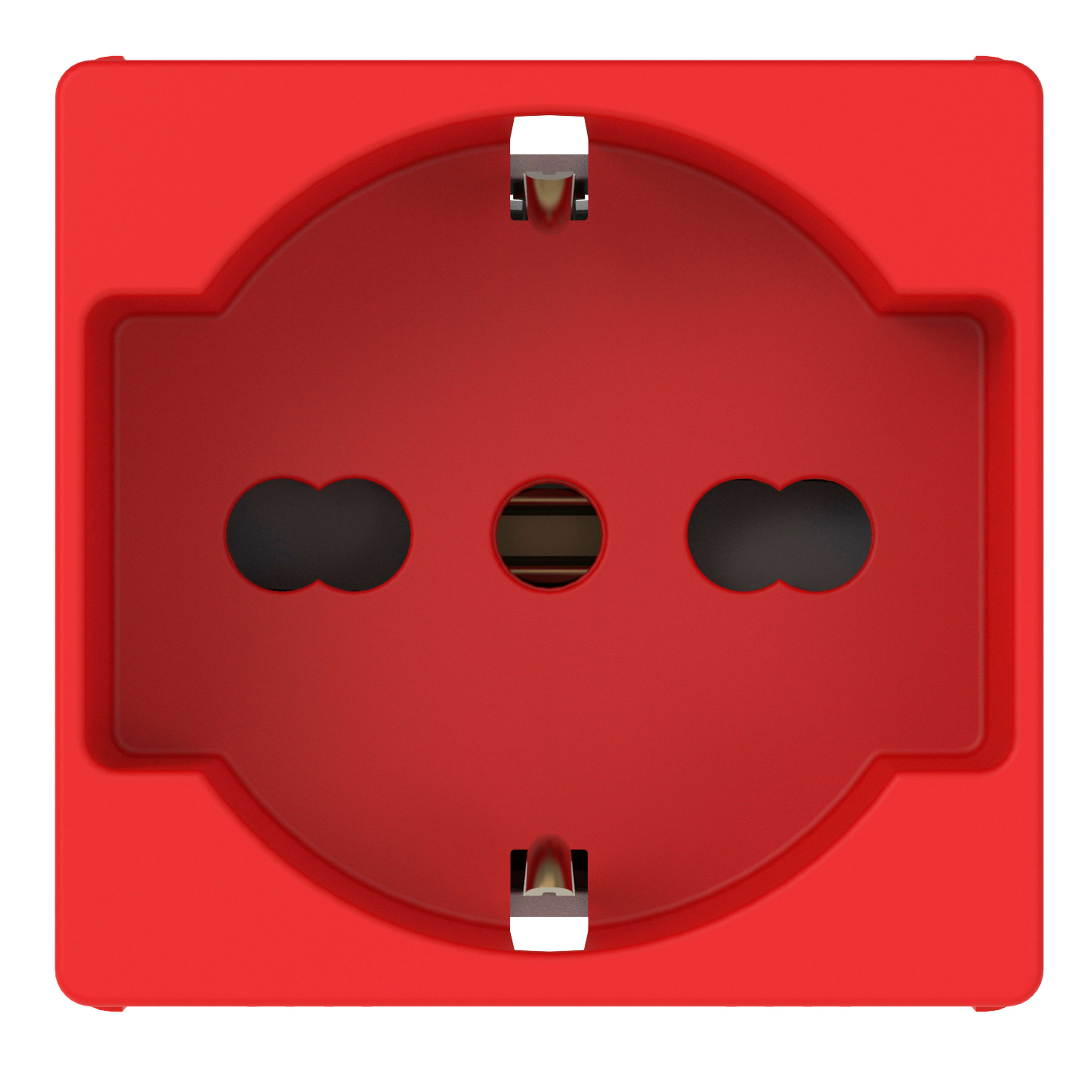 GEWISS - PRESA 2P+T 10/16A STD IT/TED 2M ROSSO