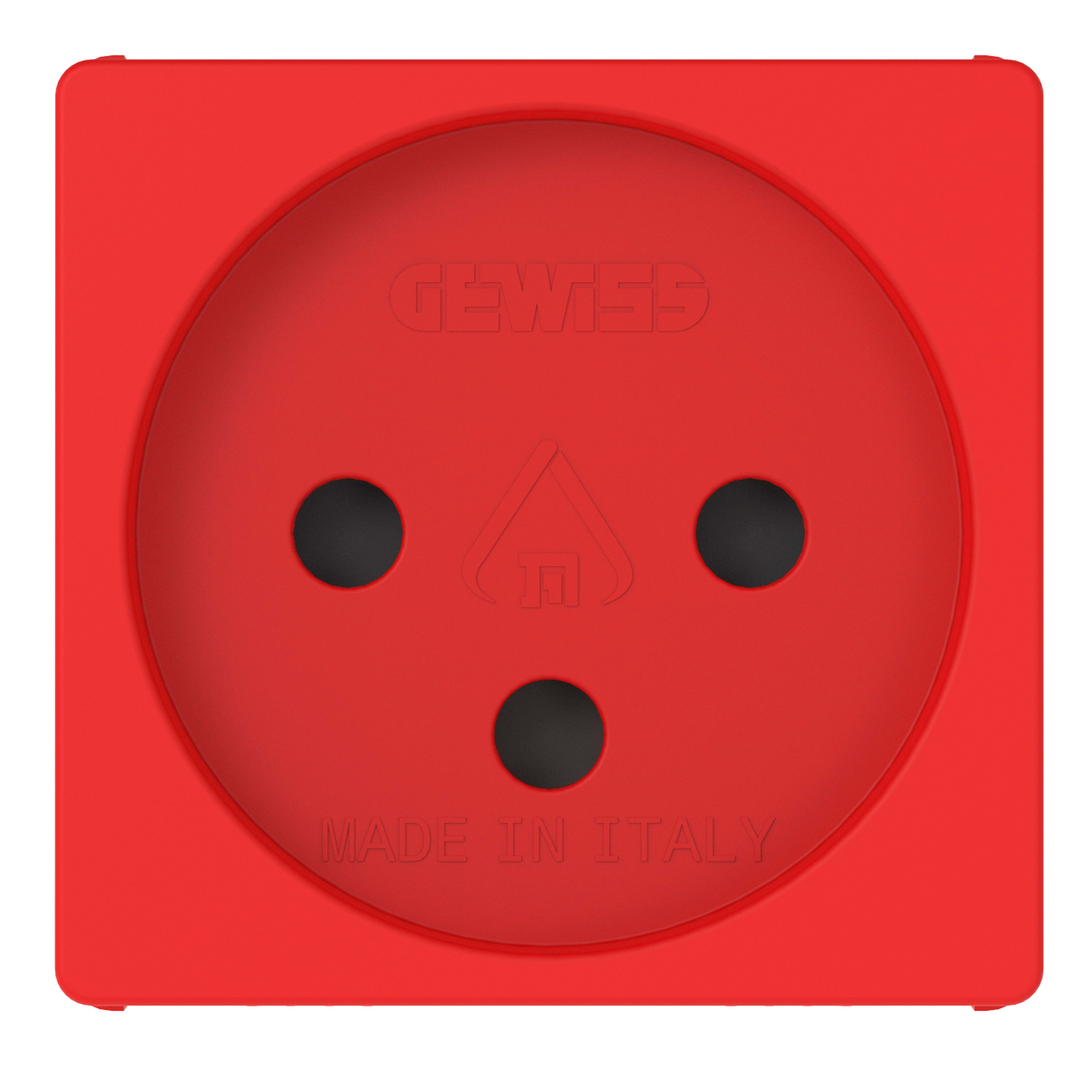 GEWISS - PRESA 2P+T 16A STD ISRAELIANO 2M ROSSO