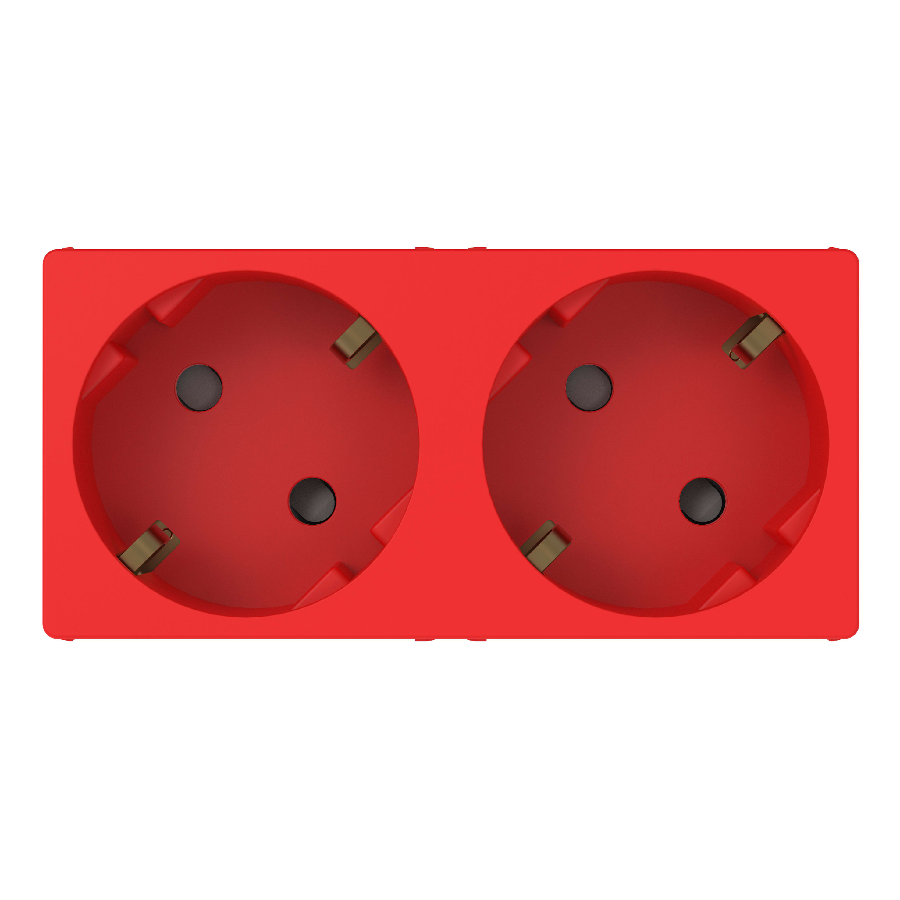 GEWISS - 2 PRESE 2P+T 16A 45 STD TED 4M ROSSO