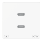GEWISS - ALIMENTATORE USB TIPO C+C 63W PD 2M BIAN