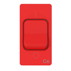 GEWISS - MCB 1P+N C6 3KA 230V ROSSO
