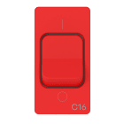 GEWISS - MCB 1P+N C16 3KA 230V ROSSO