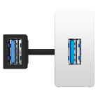 GEWISS - ADATTATORE USB TIPO A CON CAVO BIANCO
