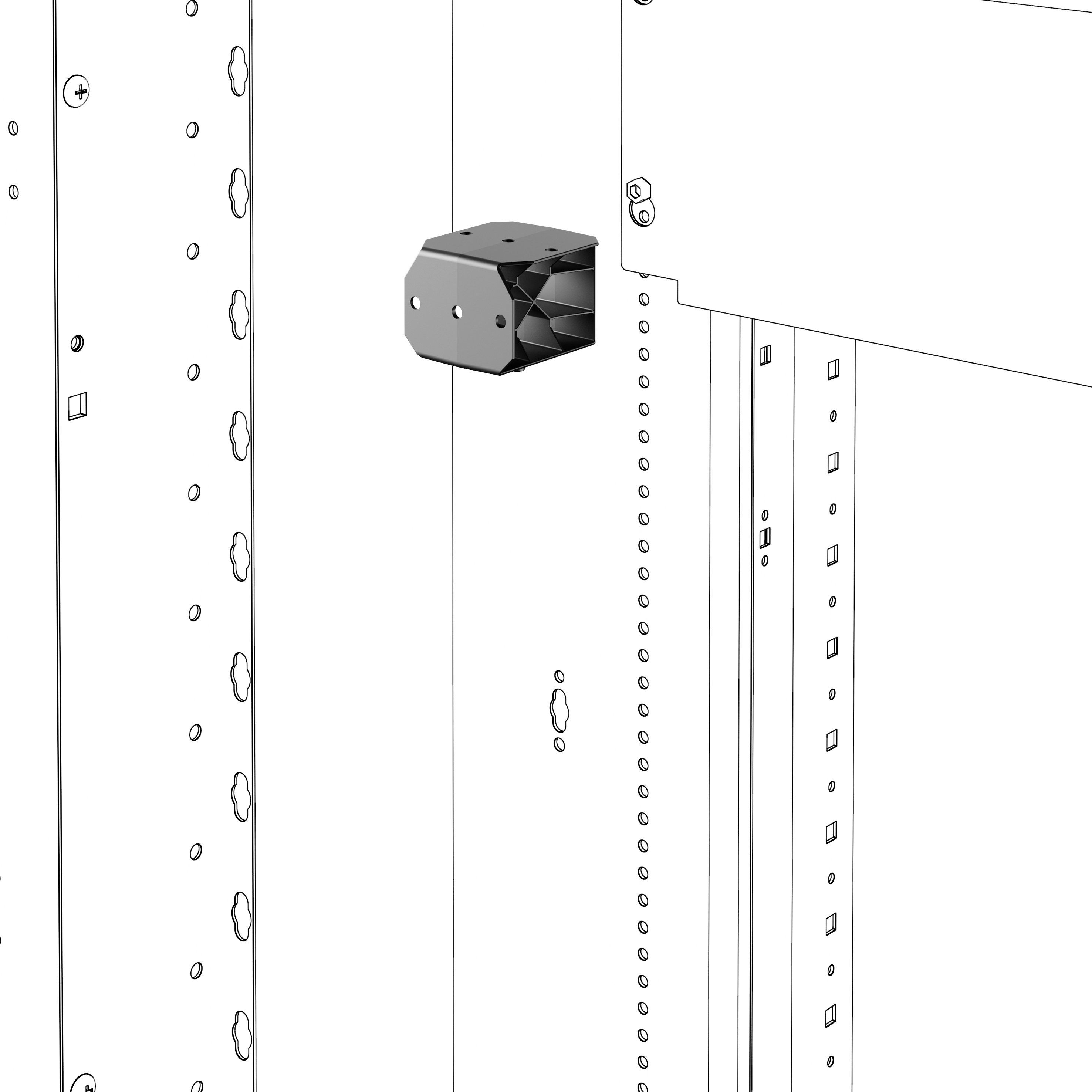 GEWISS - SUPPORTI PER CANALINE DI CABLAGGIO VERTICALE - QDX - 4 PEZZI