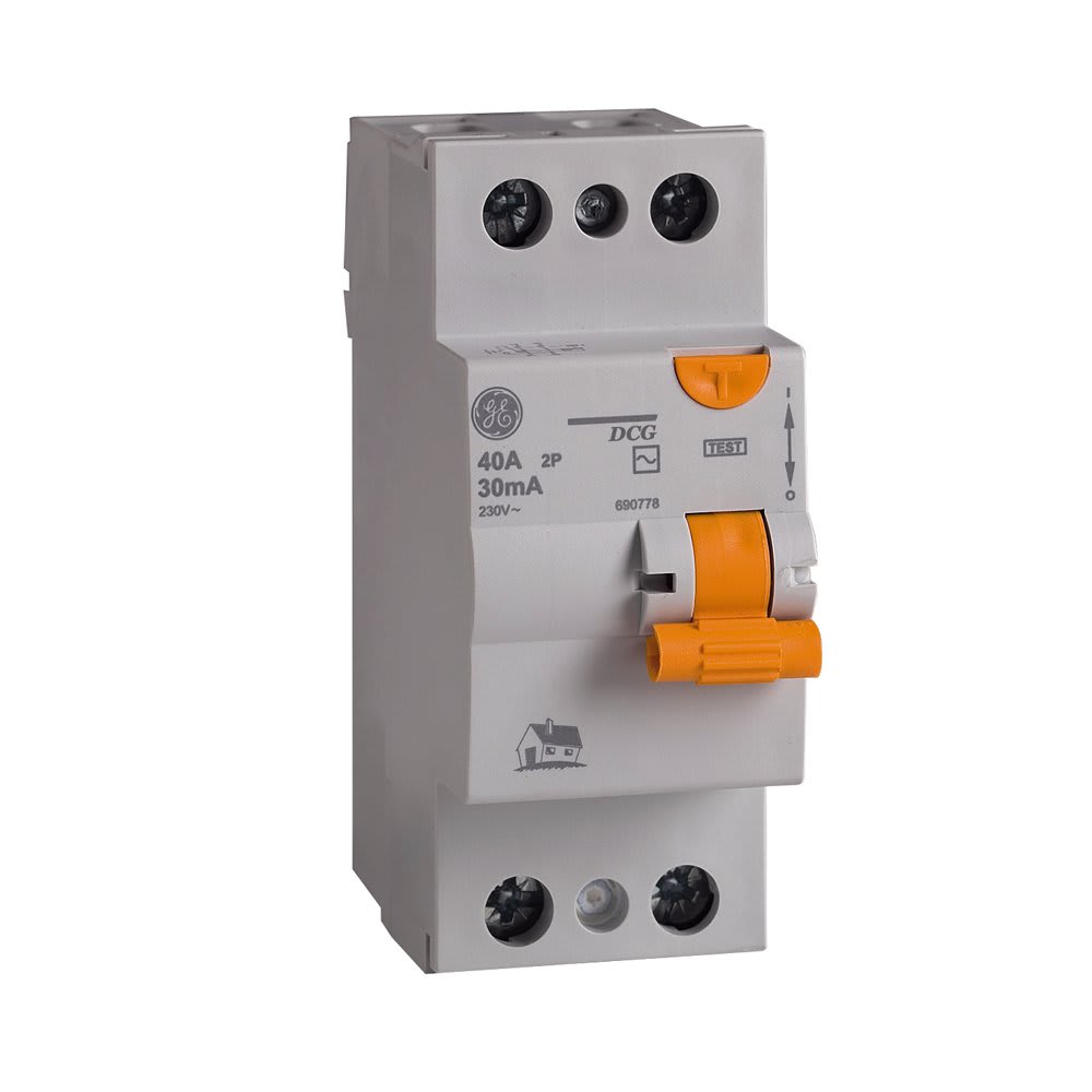 GE INDUSTRIAL - DCG225/030 DP 2P 25A 30MA AC 2M NA