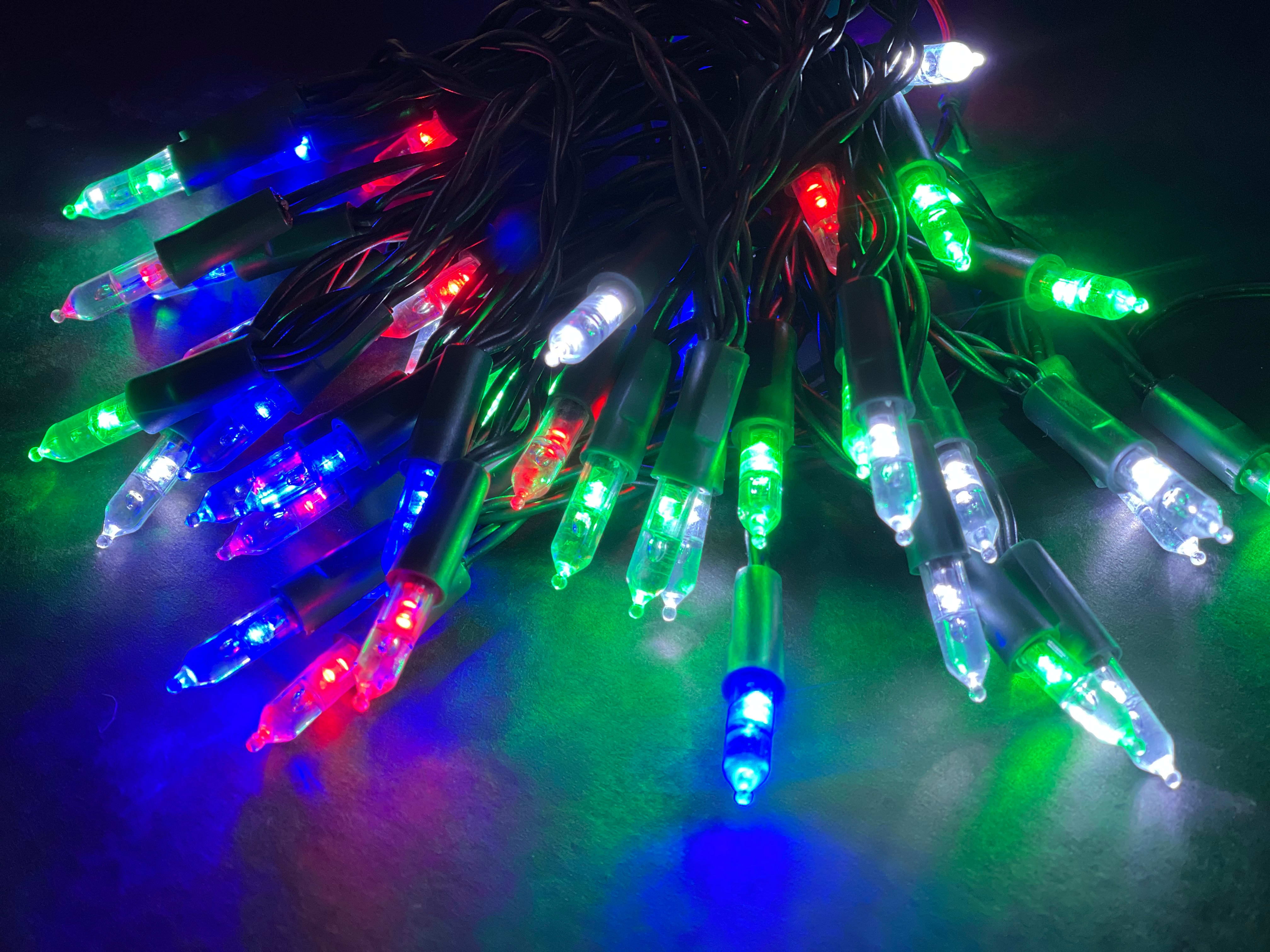 GIOCOPLAST NATALE - 50 PISELLINI LED MULTI 5 M, LUCE FISSA, CON TRASF. IP44