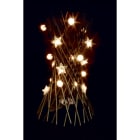 GIOCOPLAST NATALE - COMPOSIZ. FASCIO RAMI INTRECCIATI E 18 DEC. IN METALLO, LED BIANCO CALDO, CM.55X30 A BATT.