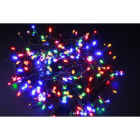 GIOCOPLAST NATALE - 100 LED MULTI CAVO SCURO, USO EST/INT, CON GIOCHI LUCE, LUCI MT 4, CAVO ALIM MT 3, CON TRASF. IP44