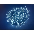 GIOCOPLAST NATALE - 400 LED BIANCHI CAVO SCURO, USO EST/INT, CON GIOCHI LUCE, LUCI MT 8, CAVO ALIM MT 3, CON TRASF. IP44