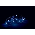 GIOCOPLAST NATALE - 20 GOCCE DI LED BIANCO SU FILO DI RAME, A BATT., MODELLABILE, 2MT.