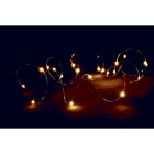 GIOCOPLAST NATALE - 20 GOCCE DI LED BIANCO CALDO SU FILO DI RAME, A BATT., MODELLABILE, 2MT.