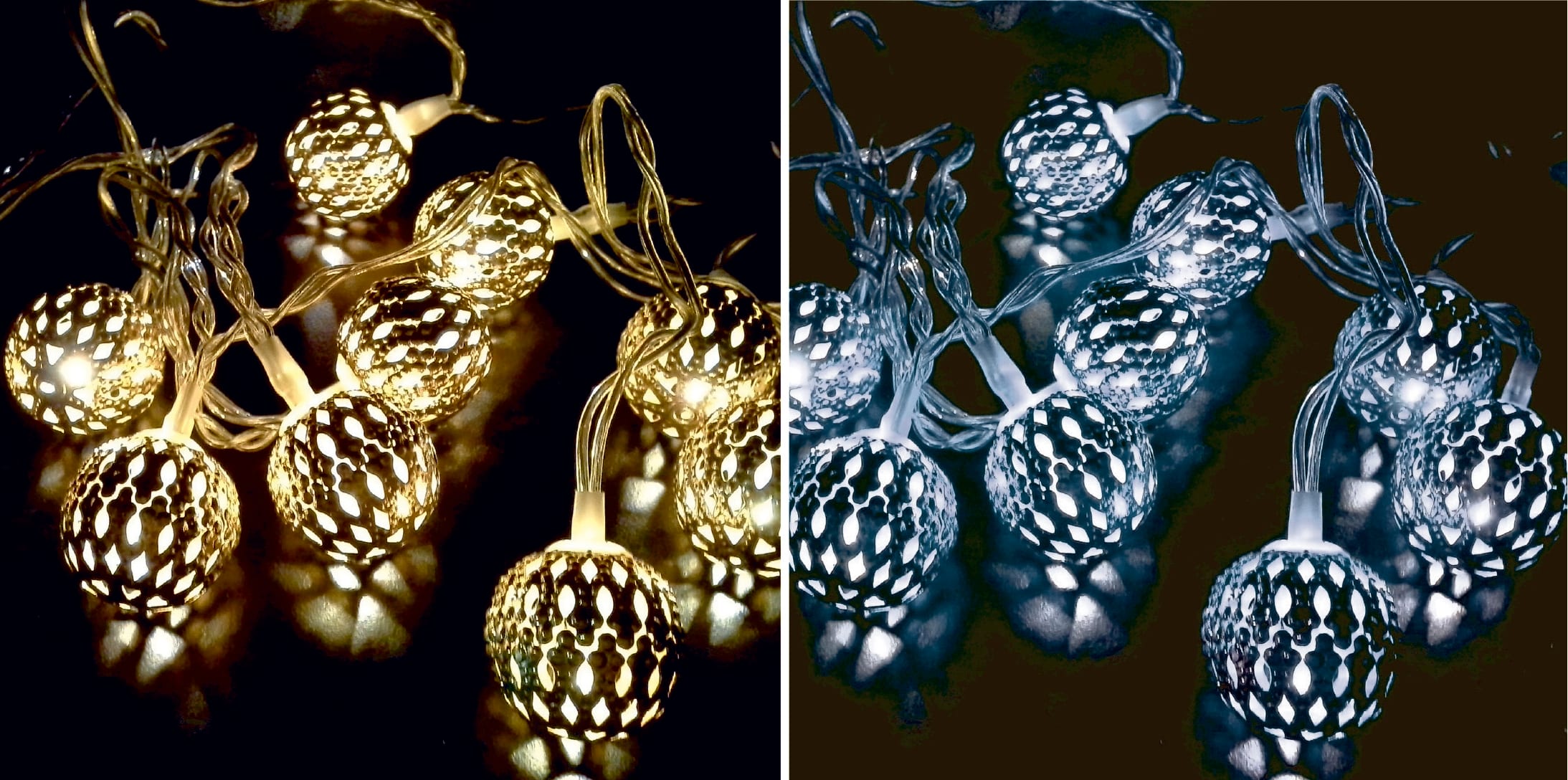 GIOCOPLAST NATALE - 10 SFERE IN METALLO C/LED, A BATT., 2 MOD. ASS.