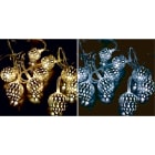 GIOCOPLAST NATALE - 10 SFERE IN METALLO C/LED, A BATT., 2 MOD. ASS. 14211231