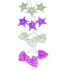 GIOCOPLAST NATALE - SET 5 DECORAZIONI RATTAN LUMINOSE A BATTERIA, 4 ASS.