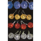 GIOCOPLAST NATALE - 10 SFERE METALLO INTRECCIATO A BATTERIA, 4 COL ASS.