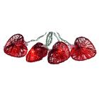 GIOCOPLAST NATALE - 10 CUORI ROSSI METALLO A BATTERIA