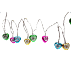 GIOCOPLAST NATALE - 15 CUORI DECORATI E COLORATI, A BATTERIA