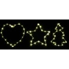 GIOCOPLAST NATALE - FIGURA 20 CM IN METALLO CON 20 GOCCE DI LED BIANCO CALDO A BATTERIE, MOD. ASS.