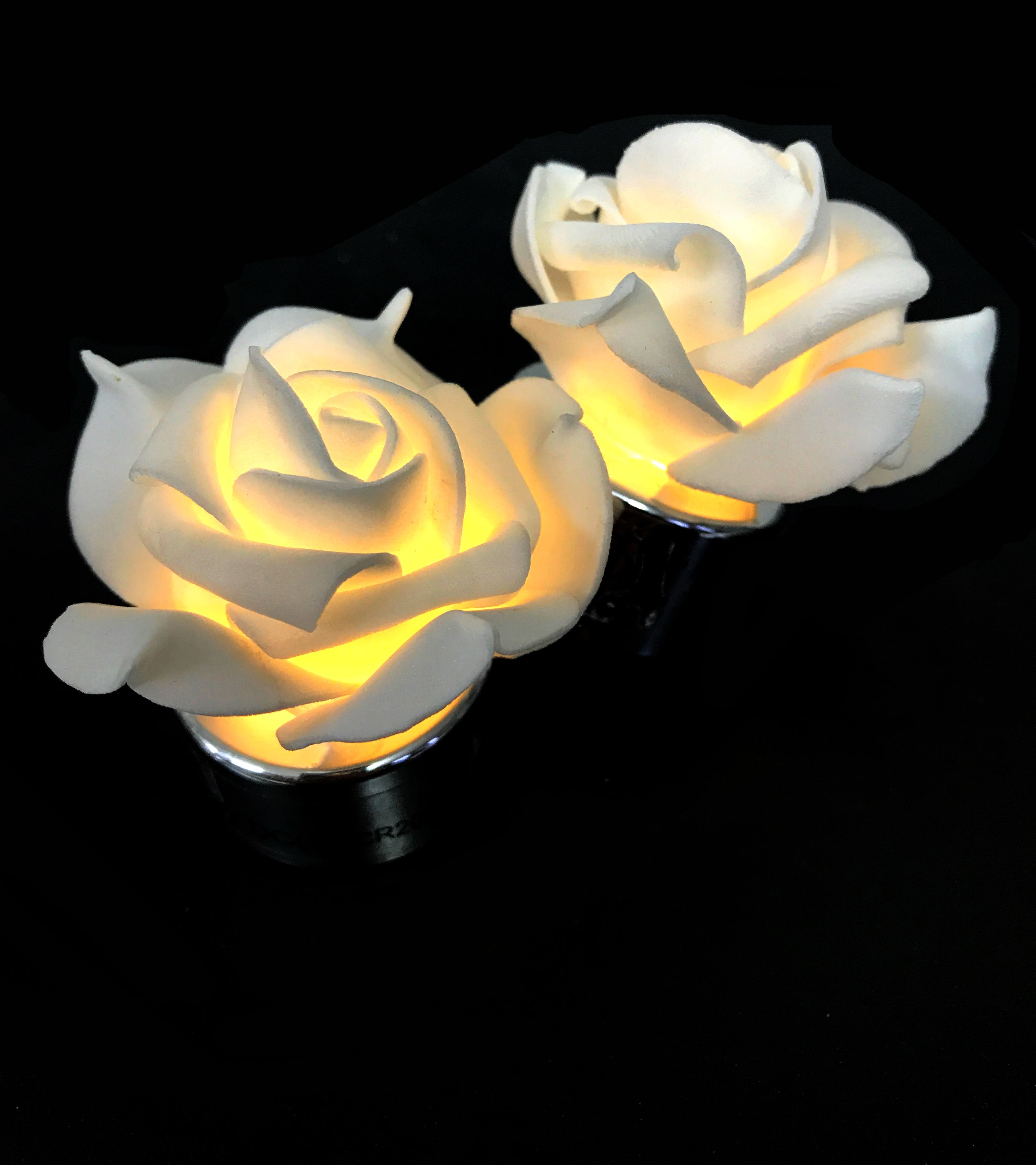 GIOCOPLAST NATALE - SET 2 TEALIGHT ROSA BIANCA A LED A BATTERIE