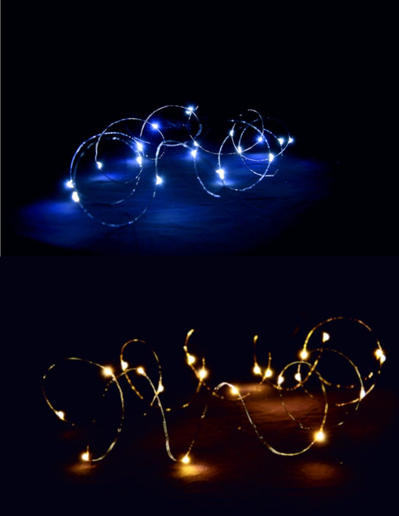 GIOCOPLAST NATALE - 20 GOCCE DI LED SU FILO DI RAME MODELLABILE, BATT. INCL., 2M, IN DISPLAY, COL. ASS.