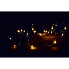 GIOCOPLAST NATALE - 100 GOCCE DI LED BIANCO CALDO SU FILO DI RAME MODELLABILE A BATTERIE, 10 M