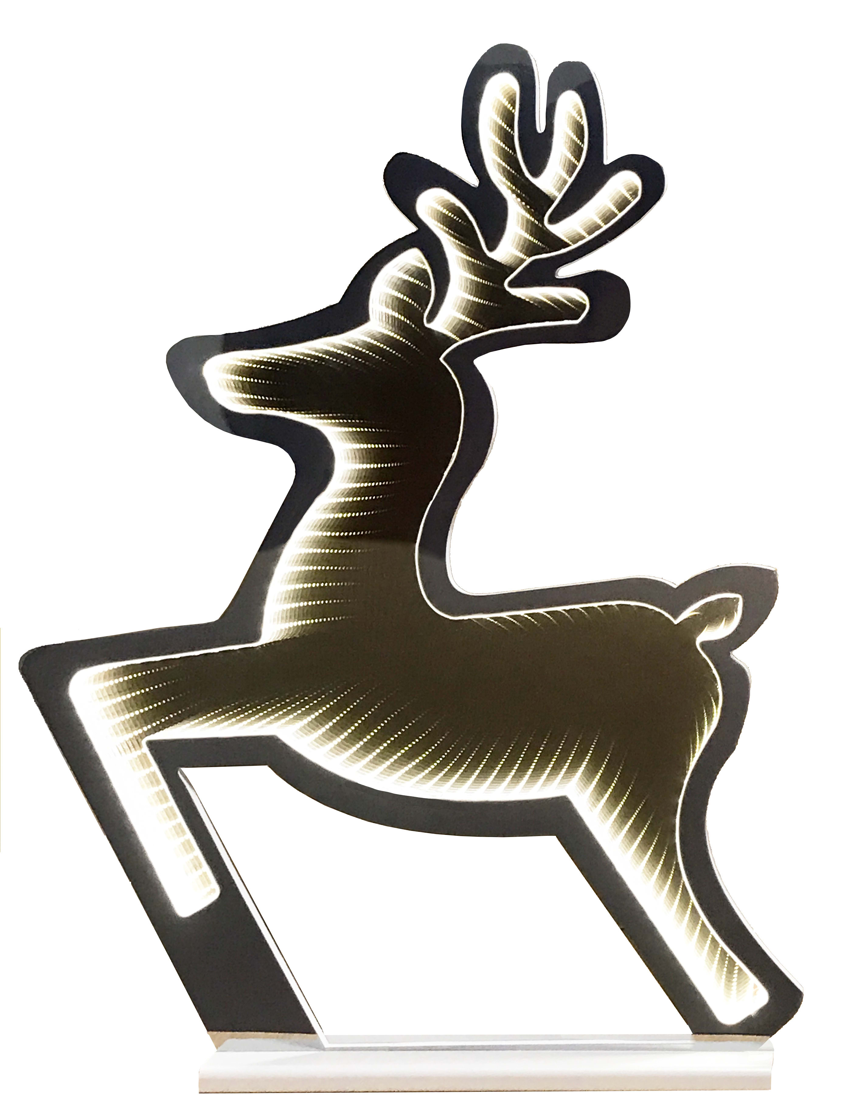 GIOCOPLAST NATALE - RENNA 83 CM INFINITY LIGHT CON LUCE LED BIANCO CALDO, CON TRASF. IP20