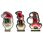 GIOCOPLAST NATALE - FIGURA BICOLORE 30CM INFINITY LIGHT CON LUCE LED BIANCO CALDO CON TRASF. IP20, MOD. ASS.