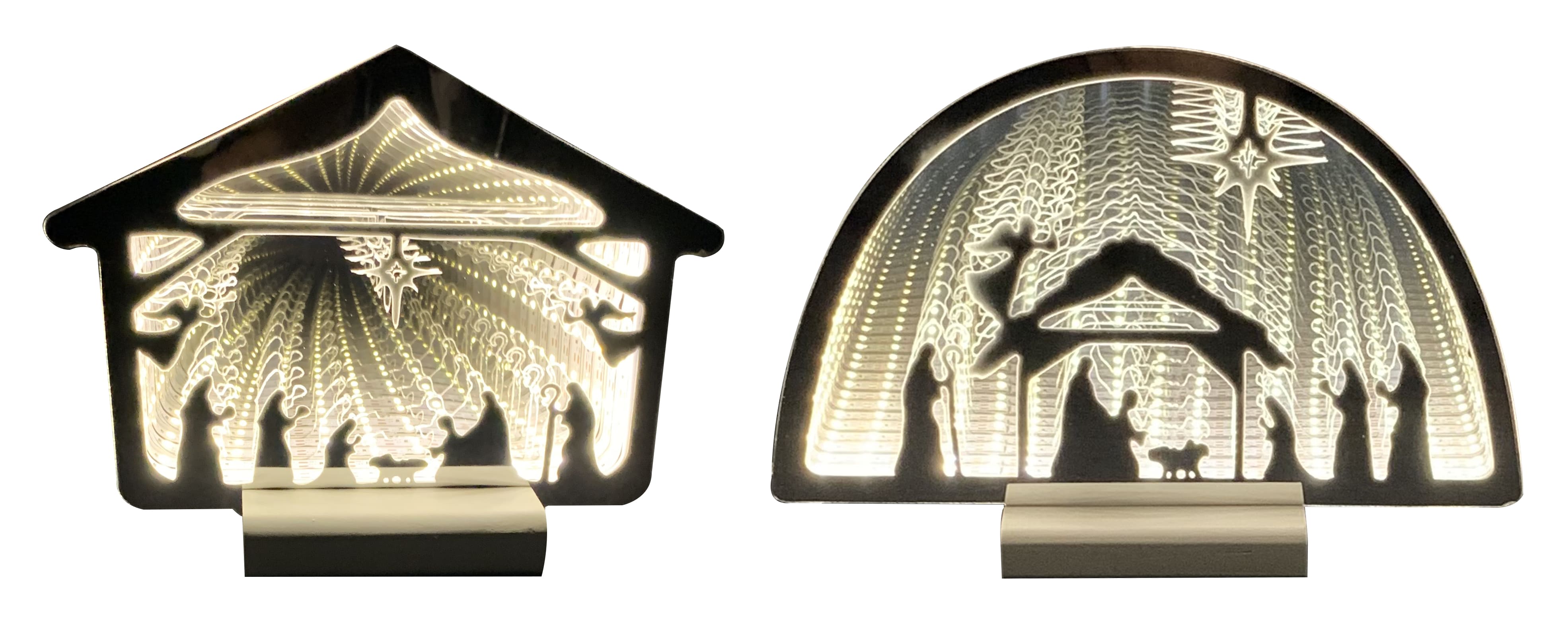 GIOCOPLAST NATALE - NATIVITÀ 20 CM INFINITY LIGHT CON LUCE LED BIANCO CALDO, A BATTERIE, MOD. ASS.