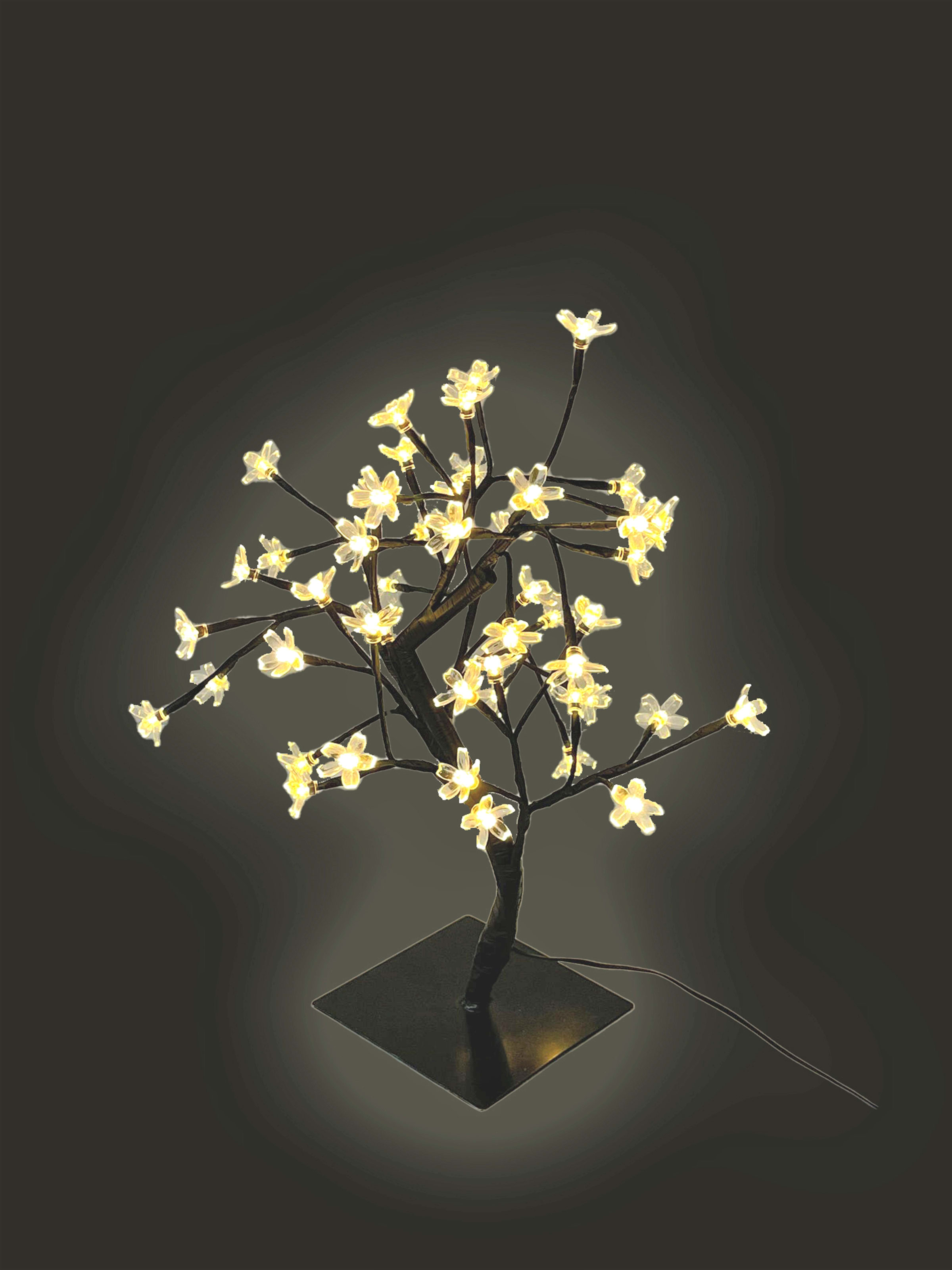 GIOCOPLAST NATALE - ALBERINO DECORATIVO CILIEGIO CON 48LED BIANCO CALDO H 45CM