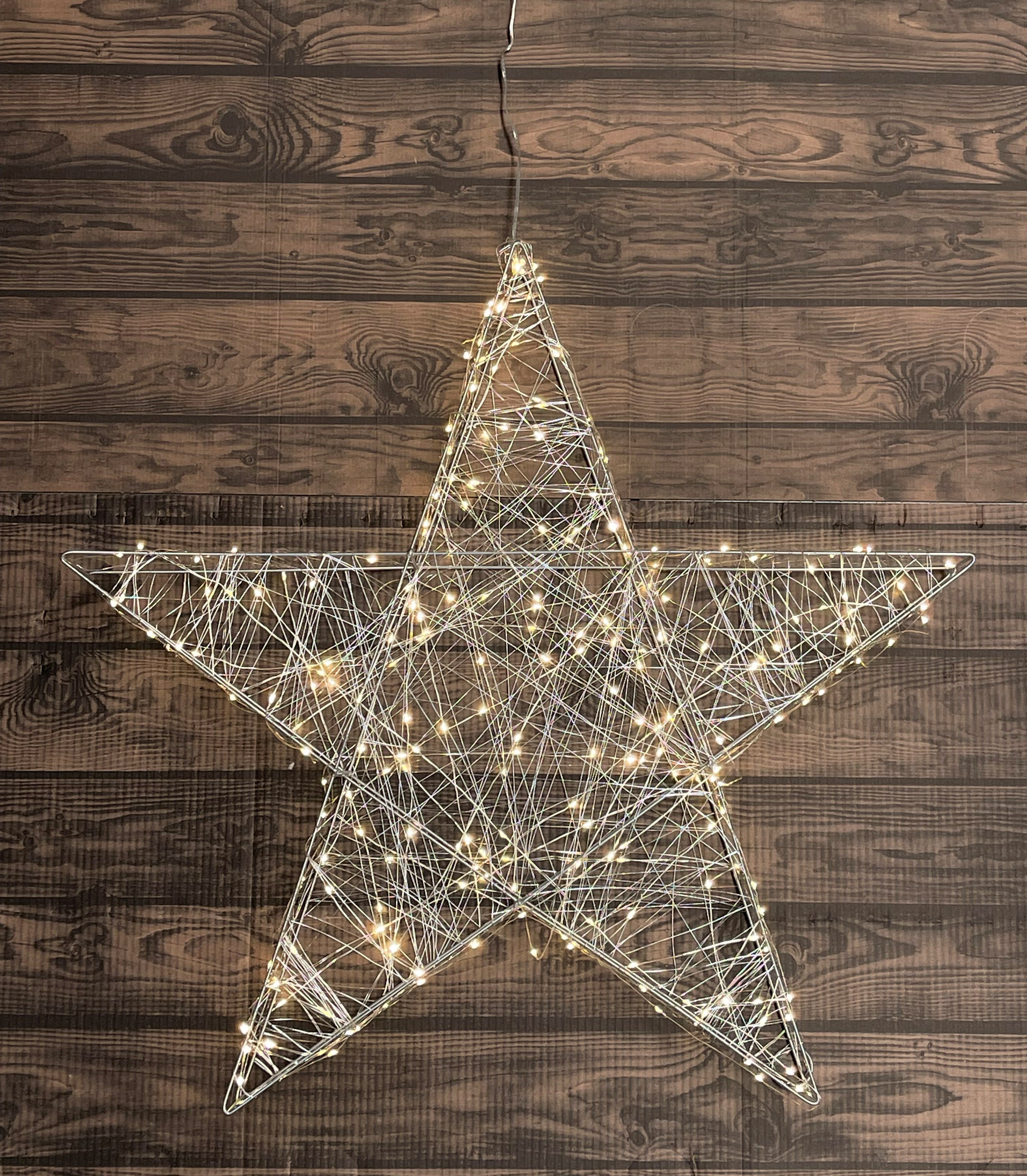 GIOCOPLAST NATALE - STELLA 3D 80CM CON GOCCE DI LED BIANCO CALDO, CON TRASF.